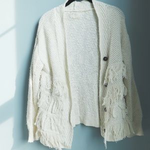 Zara Girls Boho Cream cardigan sweater